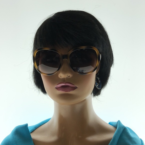 Oleg Cassini Big Round Tortoise Shell Frame And Arm Tan Tint - Picture 5 of 7